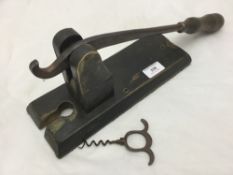 A table top corkscrew