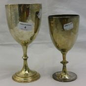 Two silver trophy cups
