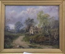 CHARLES ANGUS SWAN (19th century) British A Glimpse of the Country Oil on board Signed and dated