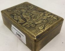 A Chinese brass box