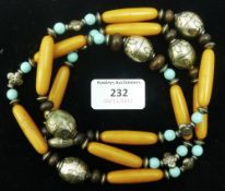 An Eastern turquoise set necklace
