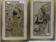 A pair of Japanese prints