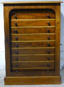 A Victorian mahogany collectors' chest