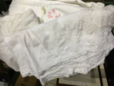 A quantity of table linen CONDITION REPORTS: Generally good condition, expected wear,