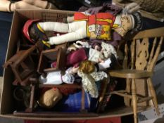 A quantity of dolls and toys etc.