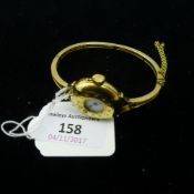 A ladies gold wristwatch