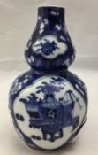 A 19th century Chinese blue and white vase,