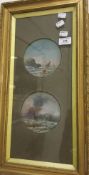 Two framed marine oils