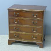 A modern serpentine chest of drawers CONDITION REPORTS: Generally good condition,