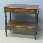 A 19th century mahogany two tier wash stand