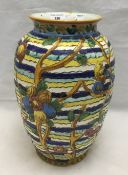 A maiolica vase (formerly sold by Sotheby's, Benacre Hall House Sale,