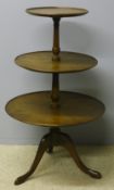 A 19th century style three tier dumb waiter