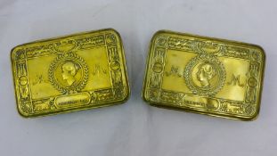 Two Queen Mary Christmas tins