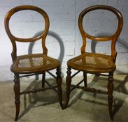 Three cane seated chairs