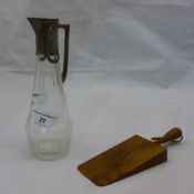 A small treen wedge and a small WMF plate mounted jug