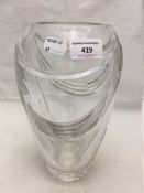 A cut glass vase