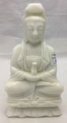 A white jade model of Guanyin