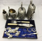 A quantity of silver and silver plate