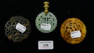 Three jade discs