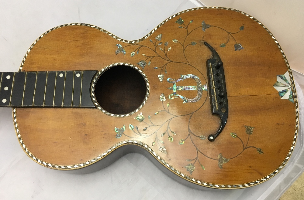 A 19th century parlour guitar, - Image 2 of 8