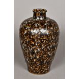 A Chinese Jizhou Meiping vase With allover tortoiseshell glaze. 29.5 cm high.