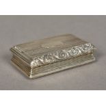 A George IV silver snuff box, hallmarked Birmingham 1827,