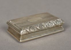 A George IV silver snuff box, hallmarked Birmingham 1827,