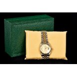 A vintage stainless steel and gold Rolex Oyster Perpetual Datejust gentleman's wristwatch With