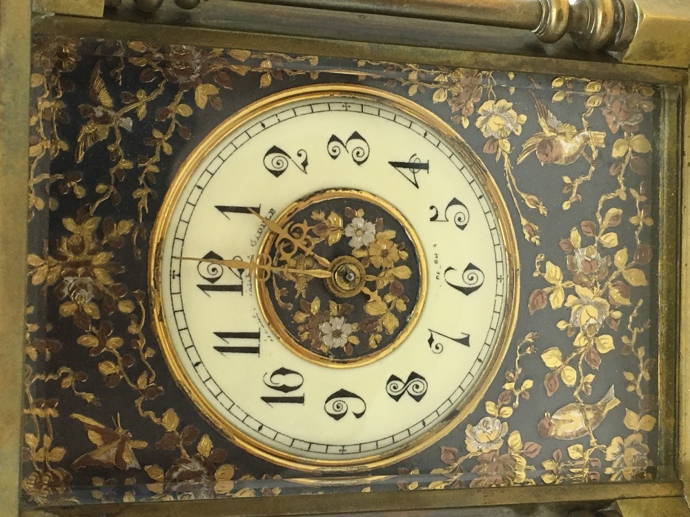 A bronze cased repeating carriage clock retailed by Bailey Banks & Biddle The signed dial with - Bild 6 aus 9