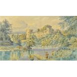 MAJOR GENERAL C H OWEN (20th century) British Bothwell Castle on the Clyde Watercolour Signed with