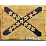 An American Civil War flag for the 8th Virginia Volunteer Infantry Regiment With white stars and a