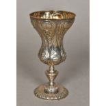 A Victorian silver goblet, hallmarked London 1860,