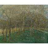 HYAM MYER (1904-1978) British (AR) Figures in Wooded Parkland Oil on canvas Signed 59.5 x 49.