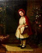 JOHN TALBOT ADAMS (19th/20th century) British Little Red Riding Hood Oil on canvas Inscribed to