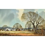 JAMES A HURLEY (20th century) (AR) Autumnal Landscape, probably Lancashire Watercolour Signed 48.