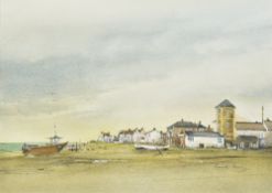 RONALD CARN (20th century) British (AR) Aldeburgh Beach Watercolour Signed,