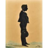 T PIGIS (19th century) British Two 19th century Silhouette Portraits of Boys in Naval Uniform,