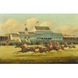 BRIAN COOLE (born 1939) Anglo-American (AR) Fred Archer's Last Derby Mount Oil on canvas Signed and