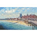 ENGLISH SCHOOL (20th century) Cromer from the Pier Oil on board 91 x 58 cm,