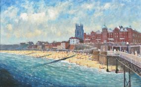 ENGLISH SCHOOL (20th century) Cromer from the Pier Oil on board 91 x 58 cm,