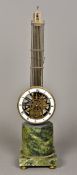 A pendulum mystery clock The white enamelled dial ring with Roman numerals and signed Robin a Paris,