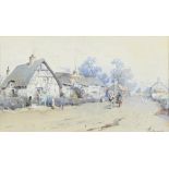 J TIM McDONALD (flourished 1889-1923) British Village Street Scene Watercolour Signed 32 x 19 cm,