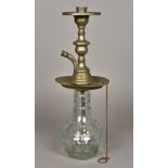 An Eastern plated and cut glass hookah Of typical form. 48 cm high.