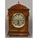 A 19th century brass mounted rosewood bracket clock The stepped domed top surmounted with a