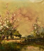 HENRI JOSEPH PAUWELS (1903-1983) Belgian (AR) Cottage in a Rural Landscape Oil on canvas Signed 59