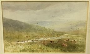 ENGLISH SCHOOL (19th/20th century) Amid the Yorkshire Dales Watercolour heightened with