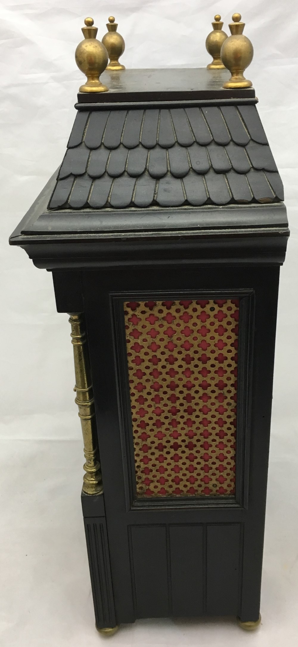 A 19th century Aesthetic ebonised bracket clock The engraved silvered dial with Arabic numerals, - Bild 3 aus 20