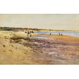 ROBERT CHARLES GOFF (1837-1922) British Mouth of the Avon, Christchurch Watercolour Signed,