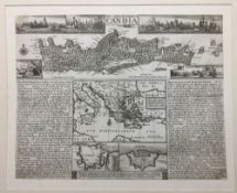 WENCESLAUS HOLLAR (1607-1677) Czechoslovakian The Island and Kingdom of Candia 1672, (P.