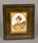 A late 19th century Indian miniature portrait on ivory Depicting a bejewelled gentleman,
